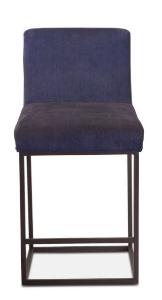 Renegade 20" Upholstered Havy Linen Counter Chair Antique Zinc Legs