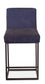 Renegade 20" Upholstered Havy Linen Counter Chair Antique Zinc Legs