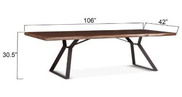 London Loft Dining Table Walnut