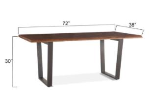 Loft 72" Dining Table Walnut