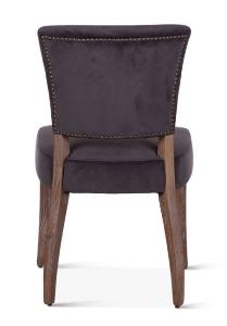 Mindy 21" Asphalt Velvet Side Chair with Napoleon Leg