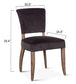 Mindy 21" Asphalt Velvet Side Chair with Napoleon Leg