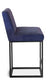 Renegade 20" Upholstered Havy Linen Counter Chair Antique Zinc Legs