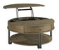 Saddletree Round Lift Top Cocktail Table