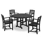 La Casa Café 5-Piece Round Farmhouse Dining Set