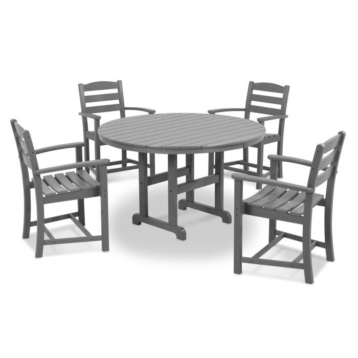 La Casa Café 5-Piece Round Farmhouse Dining Set