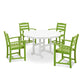 La Casa Café 5-Piece Round Farmhouse Dining Set