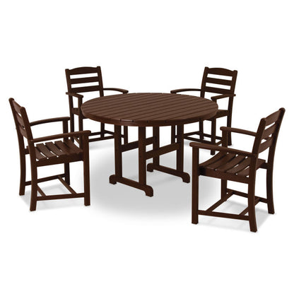 La Casa Café 5-Piece Round Farmhouse Dining Set