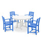 La Casa Café 5-Piece Round Farmhouse Dining Set