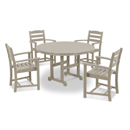 La Casa Café 5-Piece Round Farmhouse Dining Set