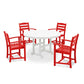 La Casa Café 5-Piece Round Farmhouse Dining Set