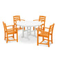 La Casa Café 5-Piece Round Farmhouse Dining Set