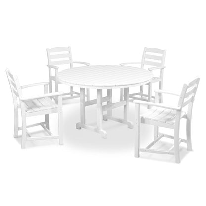 La Casa Café 5-Piece Round Farmhouse Dining Set