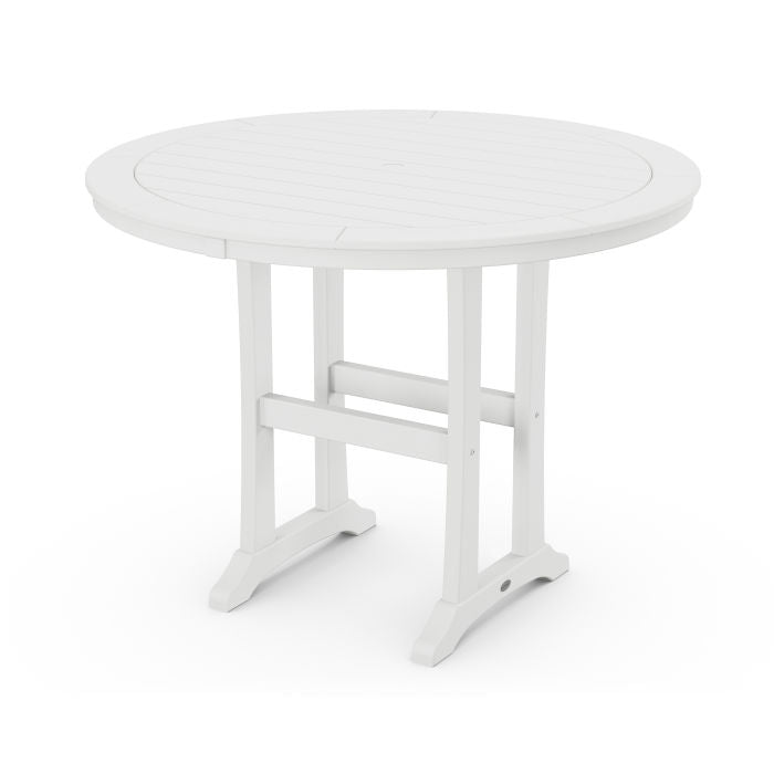 Nautical Trestle 48" Round Counter Table