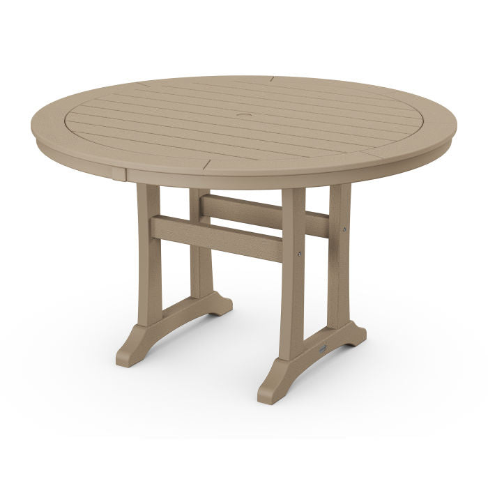 Nautical Trestle 48" Round Dining Table