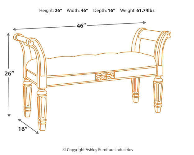 Ashley Express - Realyn Accent Bench