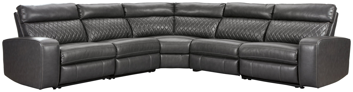 Samperstone 5-Piece Power Reclining Sectional