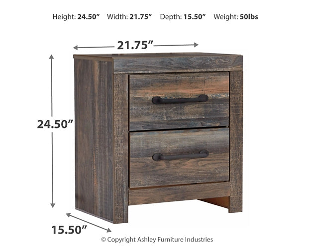 Drystan Twin Panel Bed with 2 Storage Drawers with Mirrored Dresser, Chest and Nightstand