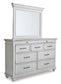 Kanwyn Queen Panel Bed with Storage with Mirrored Dresser, Chest and Nightstand