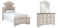 Realyn Twin Panel Bed with Mirrored Dresser