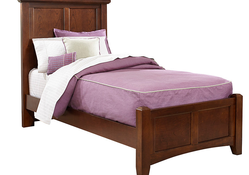 TWIN MANSION BED - CHERRY FINISH