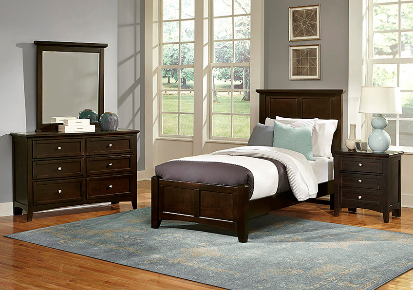 TWIN MANSION BED - MERLO FINISH