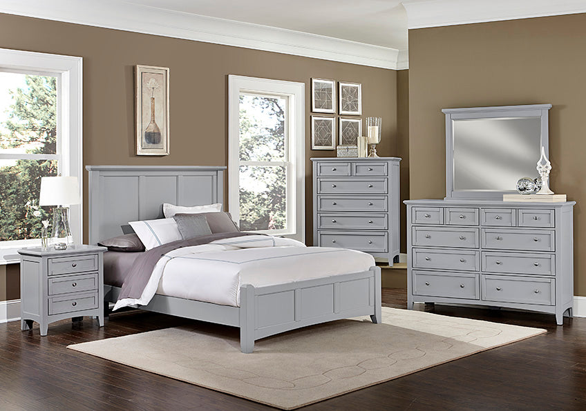 FULL ,QUEEN, & KING MANSION BED - GREY FINISH