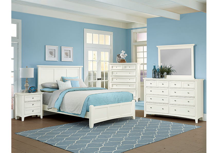 FULL, QUEEN & KING MANSION BED - WHITE FINISH