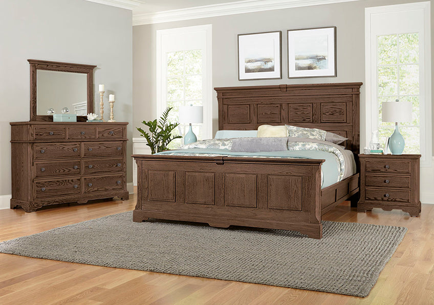 MANSION BED WITH OPTIONAL DECORATIVE SIDE RAILS