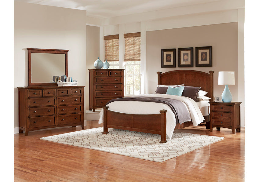 QUEEN & KING POSTER BED - CHERRY FINISH