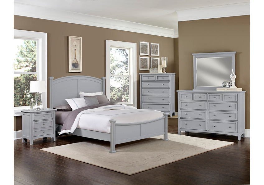 QUEEN & KING POSTER BED - GREY FINISH