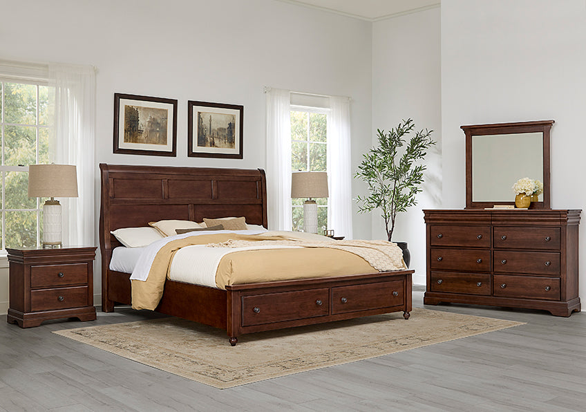 SLEIGH STORAGE BED