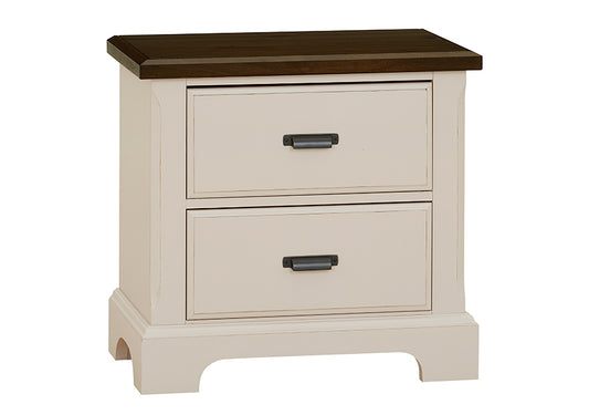 TWO-TONE NIGHTSTAND - 2 DRWR