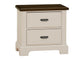 TWO-TONE NIGHTSTAND - 2 DRWR