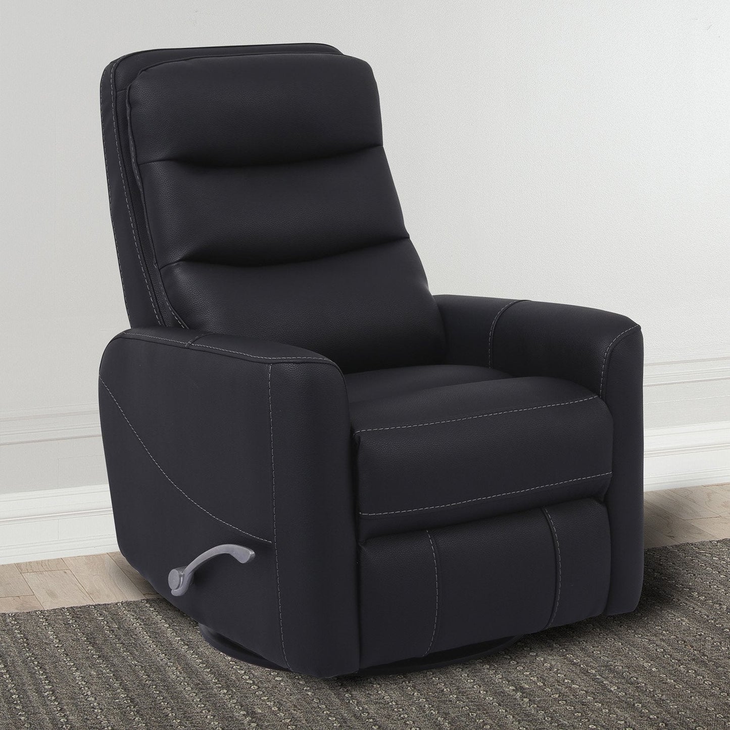 HERCULES - BLACK MANUAL SWIVEL GLIDER RECLINER