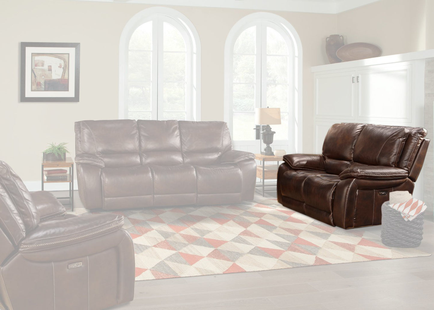 VAIL - BURNT SIENNA POWER LOVESEAT