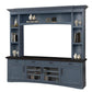 AMERICANA MODERN - DENIM 92 IN. TV CONSOLE WITH HUTCH AND LED LIGHTS