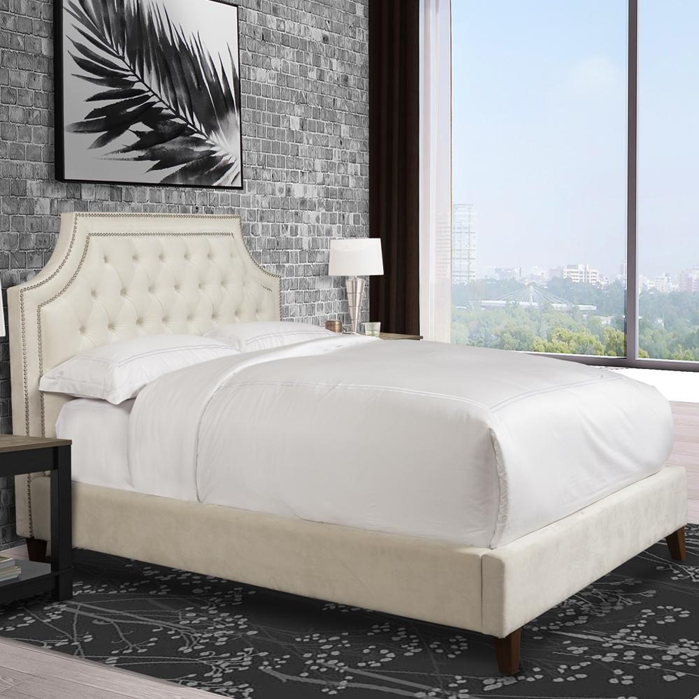 JASMINE - CHAMPAGNE QUEEN BED 5/0 (NATURAL)