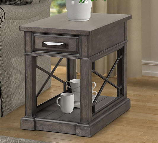 SUNDANCE - SMOKEY GREY CHAIRSIDE TABLE