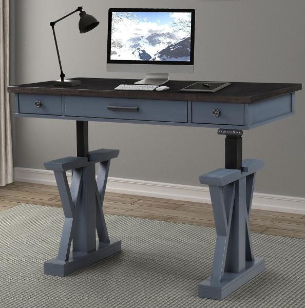 AMERICANA MODERN - DENIM 56 IN. POWER LIFT DESK (FROM 23 IN. TO 48.5 IN.) (AME#256T AND LIFT#200BLK)