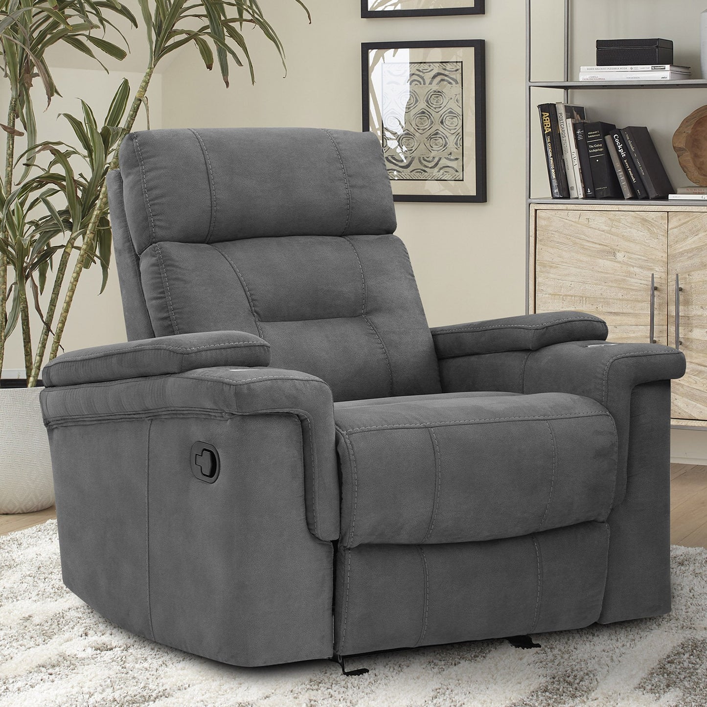 DIESEL MANUAL - COBRA GREY MANUAL GLIDER RECLINER