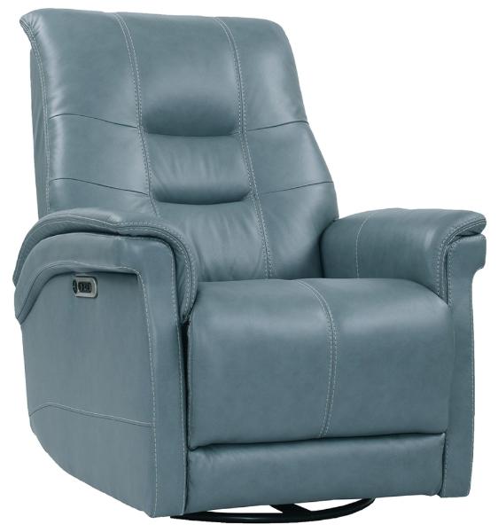 CARNEGIE - VERONA AZURE - POWERED BY FREEMOTION POWER CORDLESS SWIVEL GLIDER RECLINER