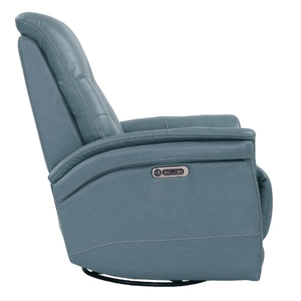 CARNEGIE - VERONA AZURE - POWERED BY FREEMOTION POWER CORDLESS SWIVEL GLIDER RECLINER