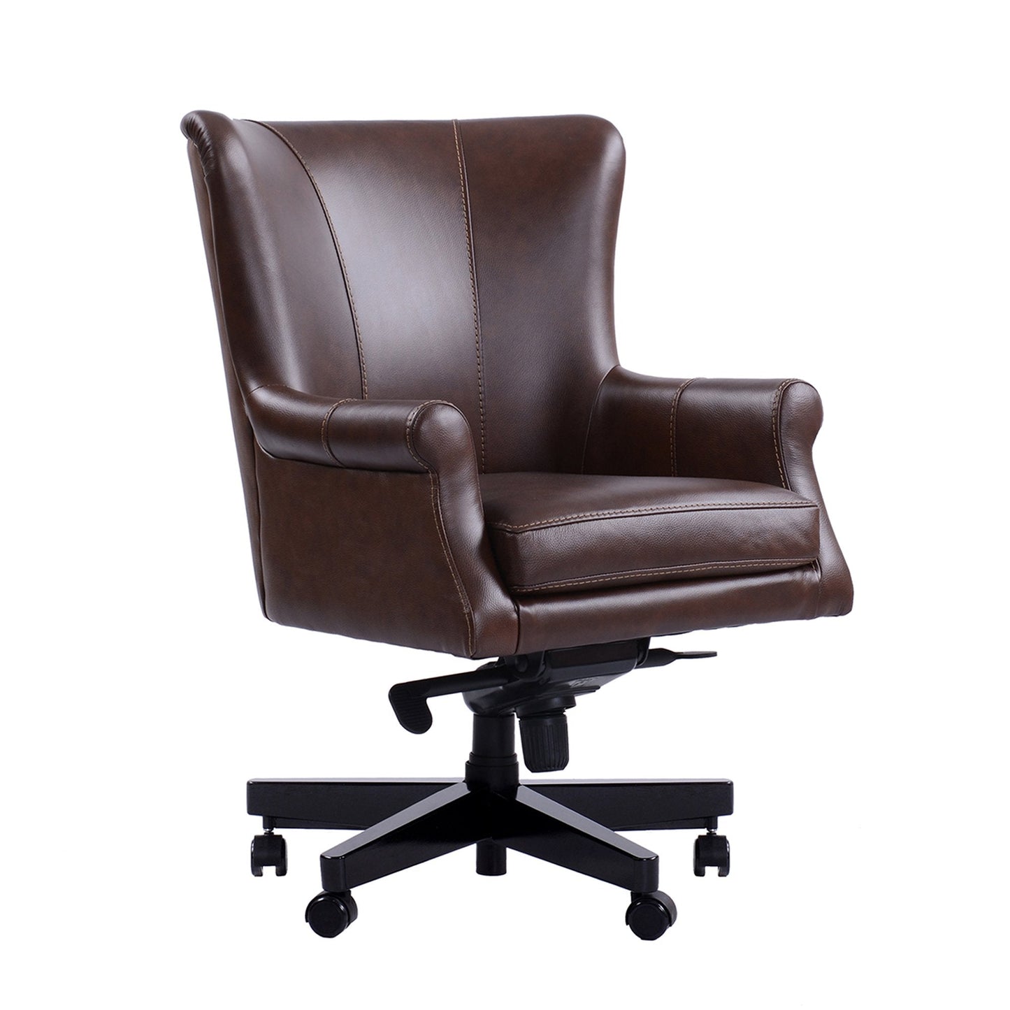 DC#129 VERONA BROWN - DESK CHAIR LEATHER DESK CHAIR