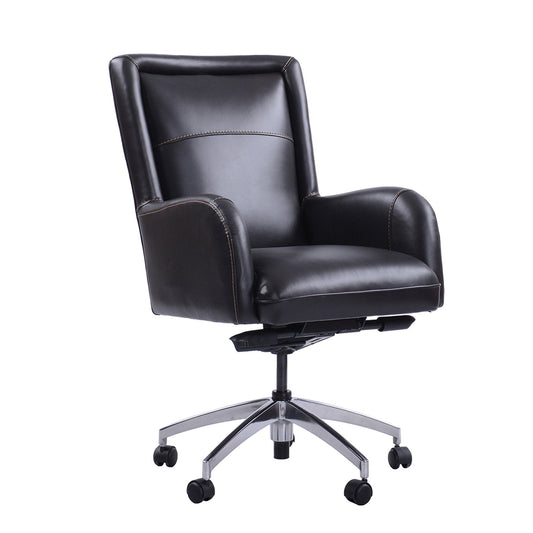 DC#130 VERONA BLACKBERRY - DESK CHAIR LEATHER DESK CHAIR