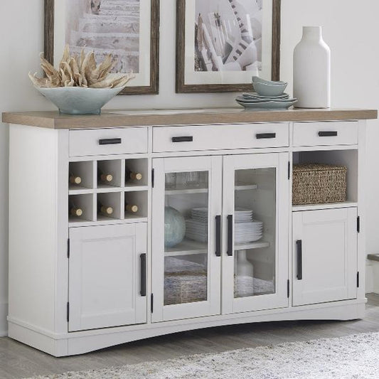 AMERICANA MODERN DINING BUFFET SERVER 66 IN. X 19 IN. WITH QUARTZ INSERT