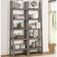 TEMPE - GREY STONE PAIR OF ETAGERE BOOKCASES