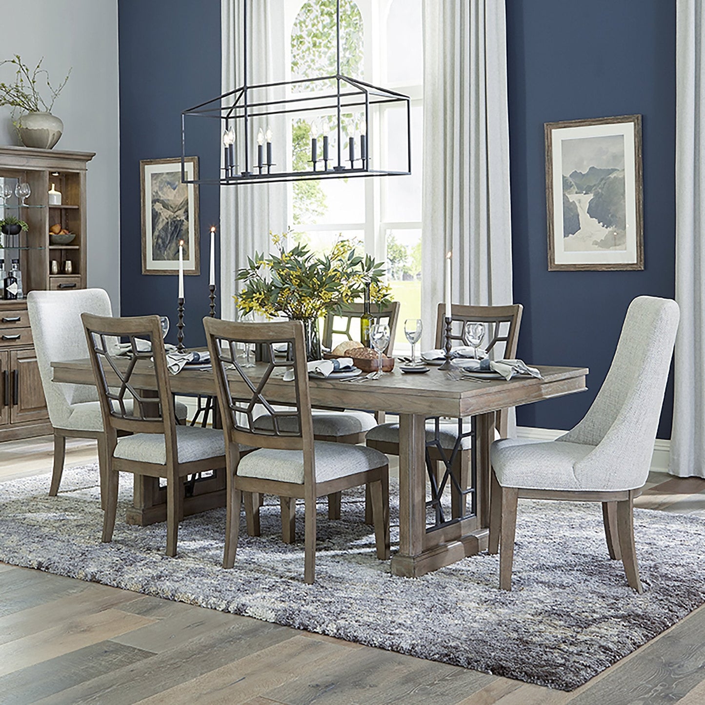 SUNDANCE - SANDSTONE DINING TABLE 86 IN. X 42 IN. TO 110 IN. (24 IN. BUTTERFLY LEAF)