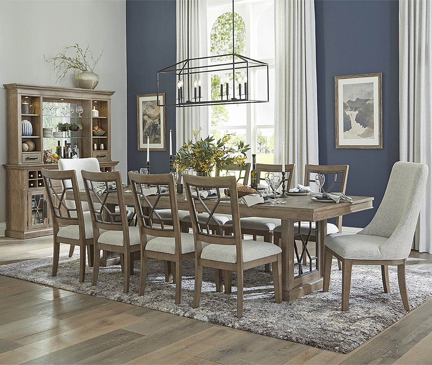 SUNDANCE - SANDSTONE DINING TABLE 86 IN. X 42 IN. TO 110 IN. (24 IN. BUTTERFLY LEAF)