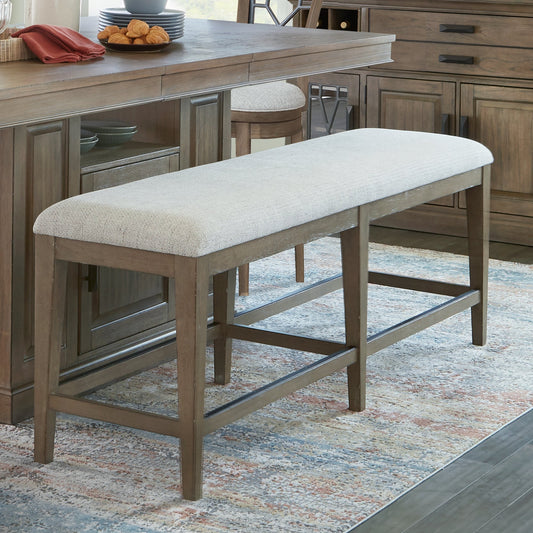 SUNDANCE DINING - SANDSTONE BENCH COUNTER UPHOLSTERED 60 IN.